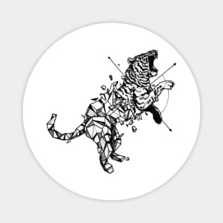 Geometerical Tiger - Tattoo Design Magnet